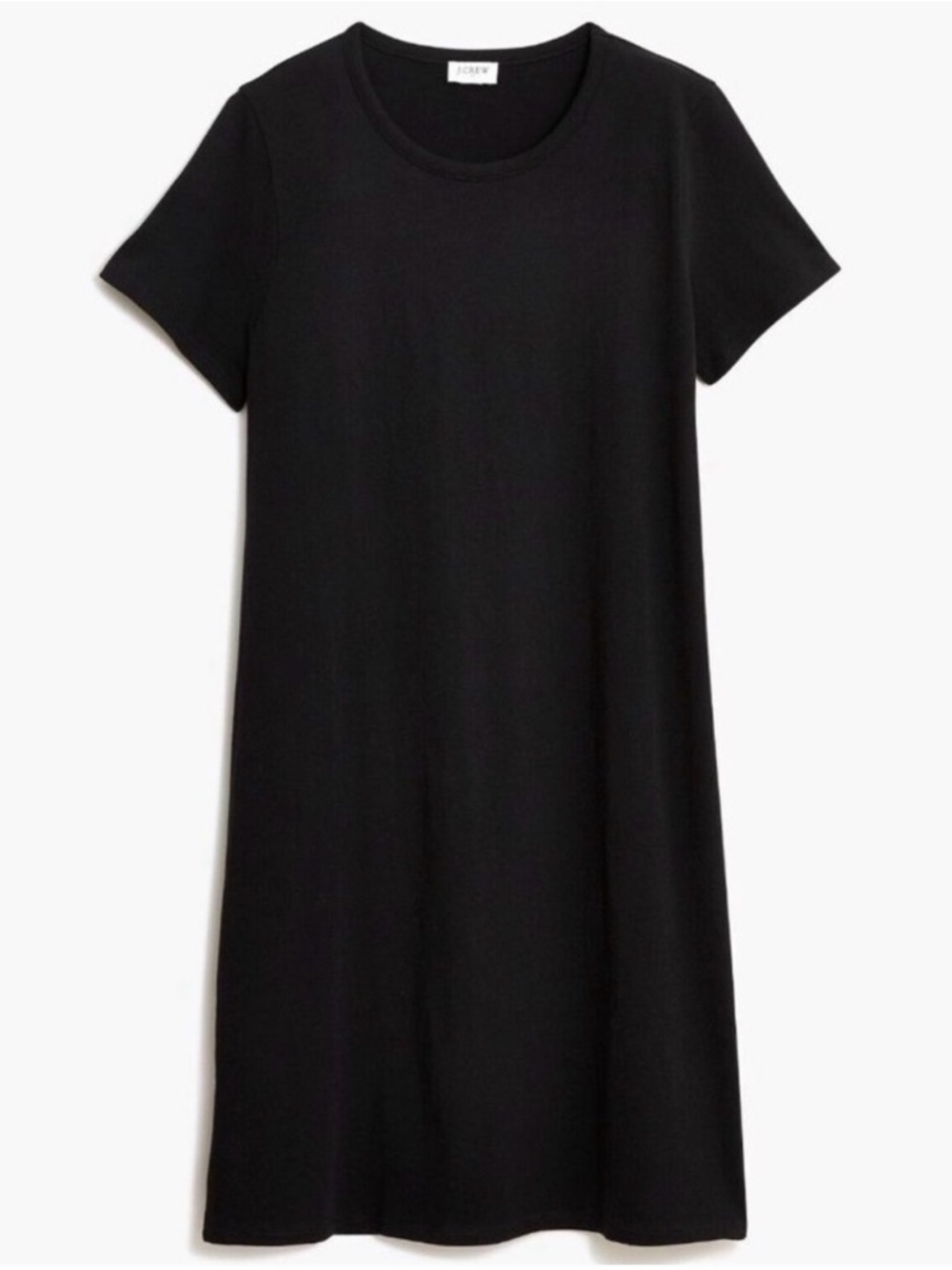 J Crew Short Sleeve T Shirt Dress Black Size S